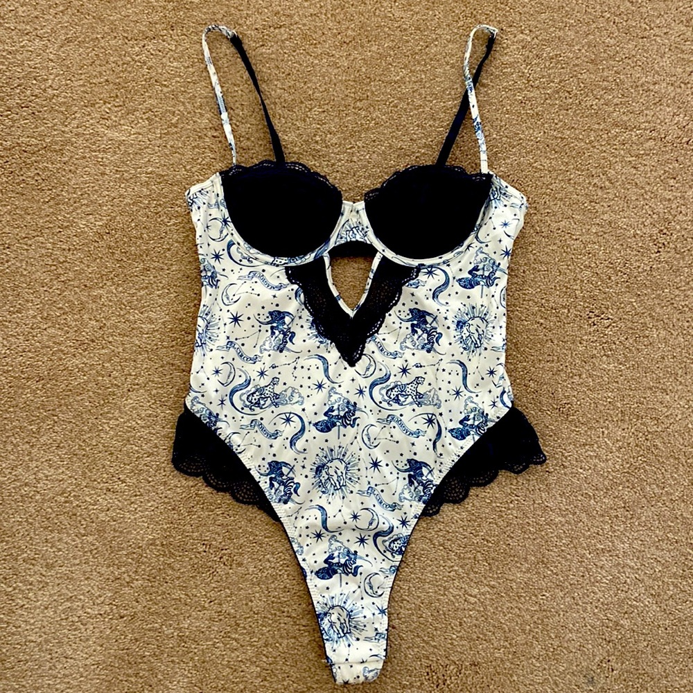 Balletcore Witchcore Astrology Celestial Lace Bodysuit